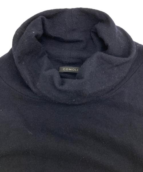 COMOLI（コモリ）COMOLI (コモリ) ウール天竺 長袖タートルネック/Y03-05006 ネイビー サイズ:４の古着・服飾アイテム