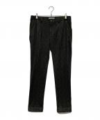 giab's ARCHIVIOジャブス アルキヴィオ）の古着「別注RIBringグレンプレイドジャージー 1プリーツリブパンツ/A5785」｜グレー