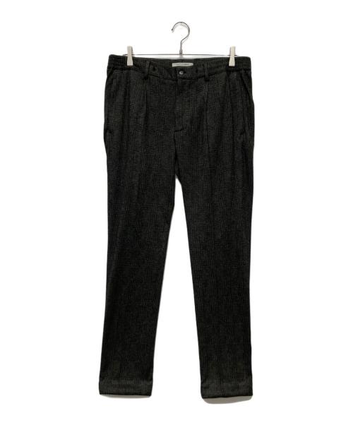 giab's ARCHIVIO（ジャブス アルキヴィオ）giab's ARCHIVIO (ジャブス アルキヴィオ) 別注RIBringグレンプレイドジャージー 1プリーツリブパンツ/A5785 グレー サイズ:４８の古着・服飾アイテム