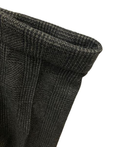 giab's ARCHIVIO（ジャブス アルキヴィオ）giab's ARCHIVIO (ジャブス アルキヴィオ) 別注RIBringグレンプレイドジャージー 1プリーツリブパンツ/A5785 グレー サイズ:４８の古着・服飾アイテム