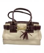 COACHコーチ）の古着「ハンプトンズハンドバッグ/10212」｜ボルドーアイボリー