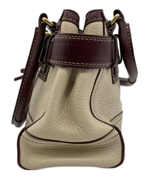 COACH（コーチ）COACH (コーチ) ハンプトンズハンドバッグ/10212 ボルドーアイボリーの古着・服飾アイテム