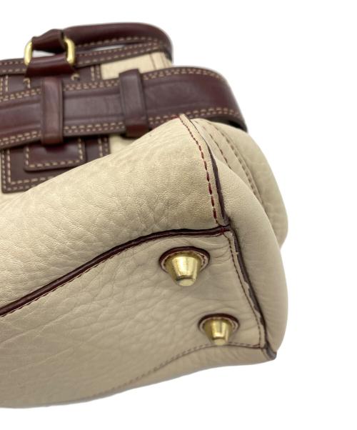 COACH（コーチ）COACH (コーチ) ハンプトンズハンドバッグ/10212 ボルドーアイボリーの古着・服飾アイテム