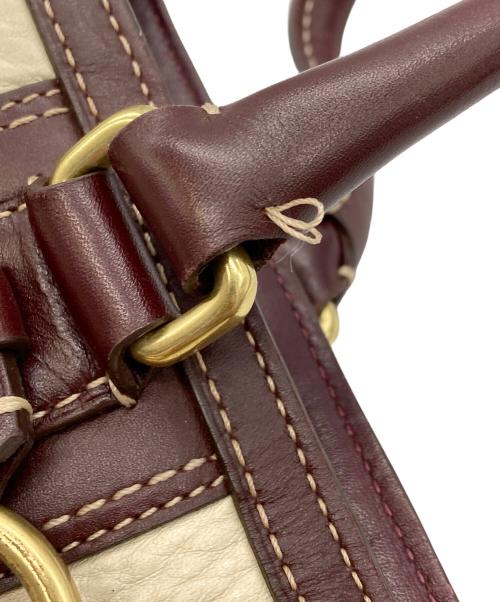 COACH（コーチ）COACH (コーチ) ハンプトンズハンドバッグ/10212 ボルドーアイボリーの古着・服飾アイテム