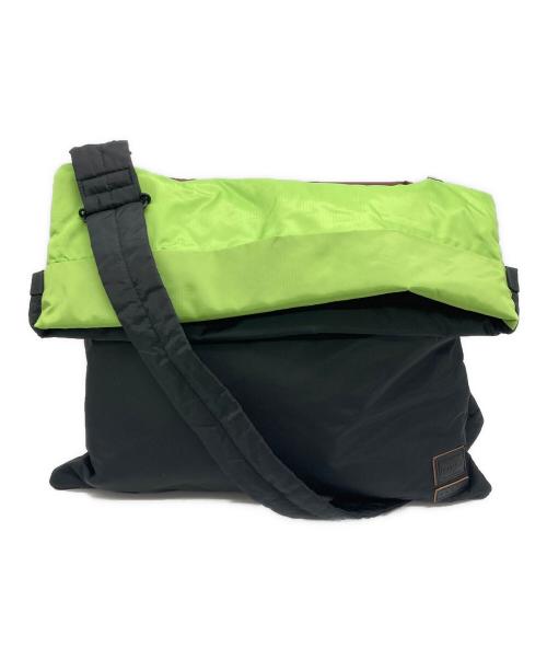 PORTER（ポーター）PORTER (ポーター) MARNI (マルニ) ニューショルダートートバッグ ブラック×グリーン×ボルドーの古着・服飾アイテム