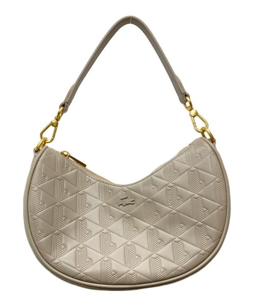 LACOSTE（ラコステ）LACOSTE (ラコステ) ハーフムーンショルダーバッグ ベージュの古着・服飾アイテム