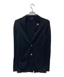 LARDINI（ラルディーニ）の古着「ニットテーラードジャケット/EELJM19」｜ブラック
