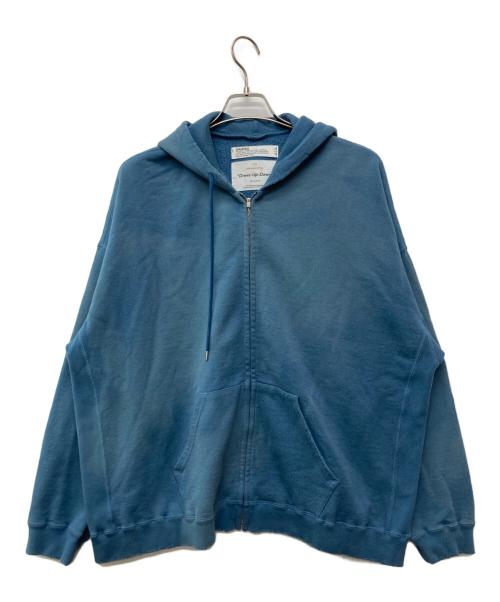 DAIRIKU（ダイリク）DAIRIKU (ダイリク) water-repellent  Vintage wash hoodie/23AW C-1 ブルー サイズ:Mの古着・服飾アイテム