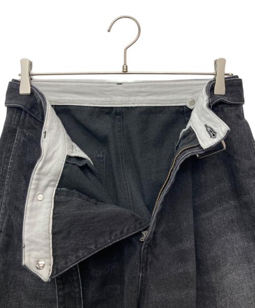 Graphpaper（グラフペーパー）Graphpaper (グラフペーパー) Selvage Denim Belted Pants/GU253-40064DB ブラック サイズ:1の古着・服飾アイテム
