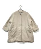 MACKINTOSH LONDONマッキントッシュ ロンドン）の古着「ROSLEY ピュアラムビーバーノーカラーコート」｜ベージュ