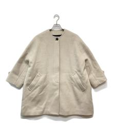 MACKINTOSH LONDON（マッキントッシュ ロンドン）の古着「ROSLEY ピュアラムビーバーノーカラーコート」｜ベージュ