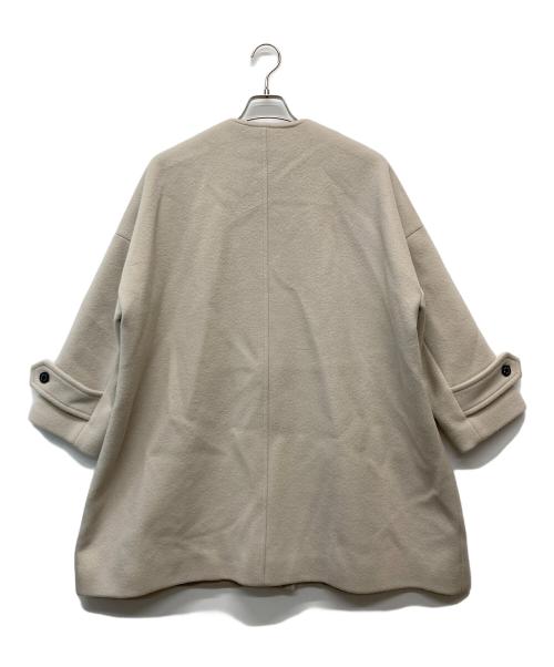 MACKINTOSH LONDON（マッキントッシュ ロンドン）MACKINTOSH LONDON (マッキントッシュ ロンドン) ROSLEY ピュアラムビーバーノーカラーコート ベージュ サイズ:38の古着・服飾アイテム