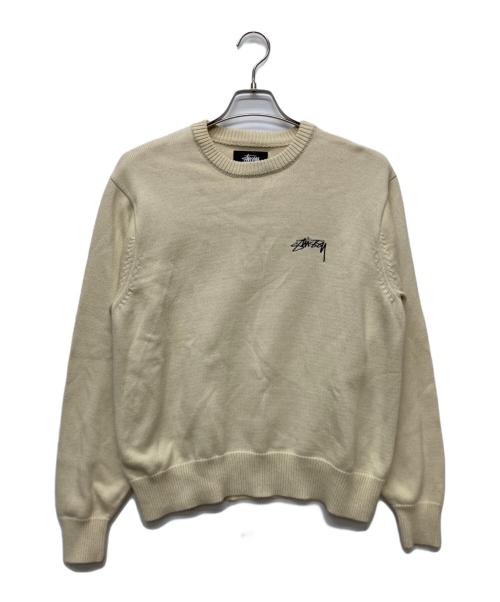 stussy（ステューシー）stussy (ステューシー) Care Label Sweater/117140 アイボリー サイズ:Ｓの古着・服飾アイテム