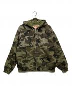 SUPREME×TRUE RELIGIONシュプリーム×トゥルー レリジョン）の古着「25AW Zip Up Hooded Sweatshirt Woodland Camo」｜オリーブ
