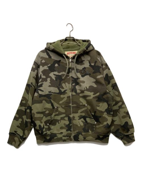 SUPREME（シュプリーム）Supreme (シュプリーム) TRUE RELIGION (トゥルー レリジョン) 25AW Zip Up Hooded Sweatshirt Woodland Camo オリーブ サイズ:Lの古着・服飾アイテム
