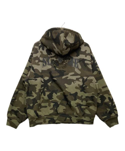 SUPREME（シュプリーム）Supreme (シュプリーム) TRUE RELIGION (トゥルー レリジョン) 25AW Zip Up Hooded Sweatshirt Woodland Camo オリーブ サイズ:Lの古着・服飾アイテム