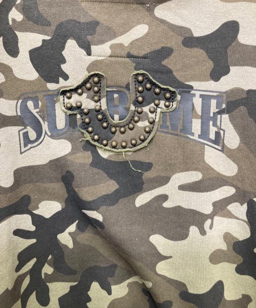 SUPREME（シュプリーム）Supreme (シュプリーム) TRUE RELIGION (トゥルー レリジョン) 25AW Zip Up Hooded Sweatshirt Woodland Camo オリーブ サイズ:Lの古着・服飾アイテム