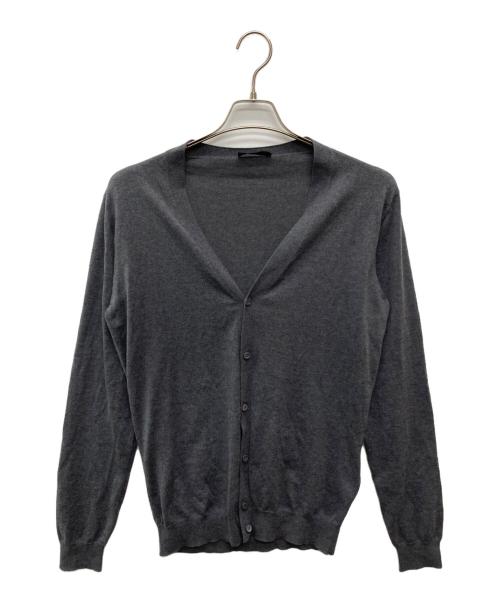 PRADA（プラダ）PRADA (プラダ) カシミヤブレンドVネックカーディガン/SMC497 R132 グレー サイズ:50の古着・服飾アイテム