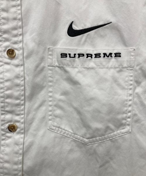 SUPREME（シュプリーム）SUPREME (シュプリーム) NIKE (ナイキ) Cotton Twill Shirt/DC1083-133 ホワイト サイズ:XLの古着・服飾アイテム