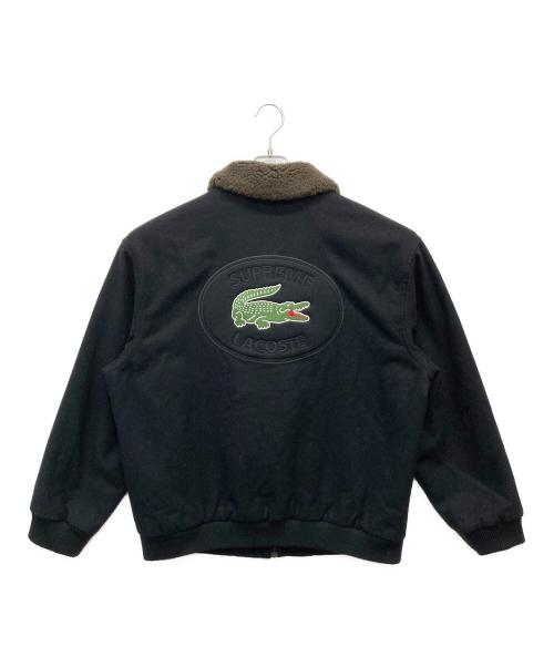 SUPREME（シュプリーム）SUPREME (シュプリーム) LACOSTE (ラコステ) Wool Bomber Jacket ブラック サイズ:XLの古着・服飾アイテム