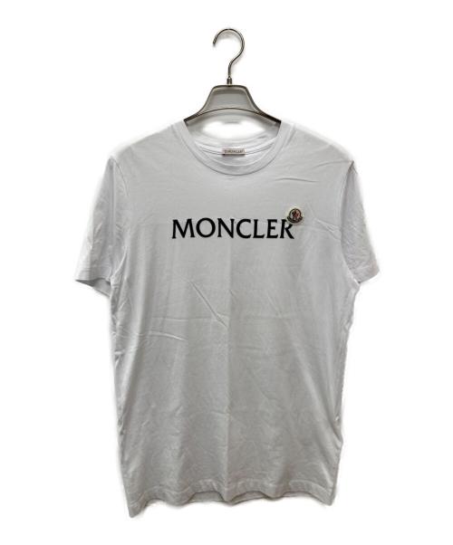 MONCLER（モンクレール）MONCLER (モンクレール) Flocked Logo Patch Vintage Cotton Tee/J20918C00024 ホワイト サイズ:Ｍの古着・服飾アイテム