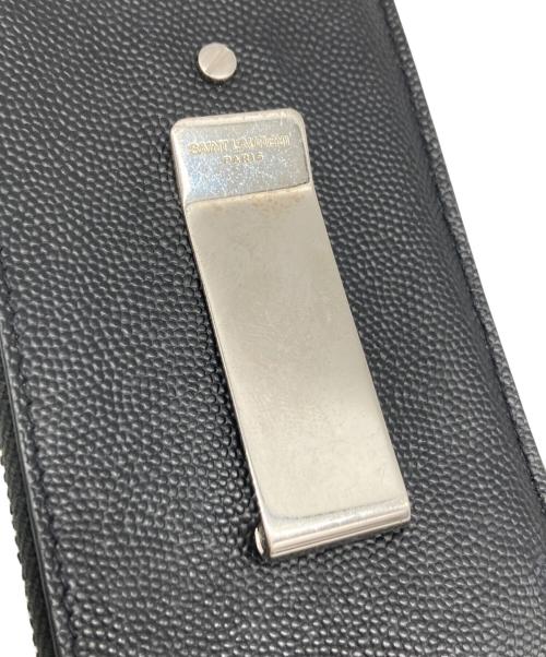 Saint Laurent Paris（サンローランパリ）Saint Laurent Paris (サンローランパリ) METAL-CLIP CARDHOLDER/GRZ584105 ブラックの古着・服飾アイテム