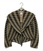 ISSEY MIYAKEイッセイミヤケ）の古着「セーラーカラープリーツ変形ジャケット」｜ブラック×ベージュ