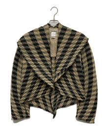 ISSEY MIYAKE（イッセイミヤケ）の古着「セーラーカラープリーツ変形ジャケット」｜ブラック×ベージュ