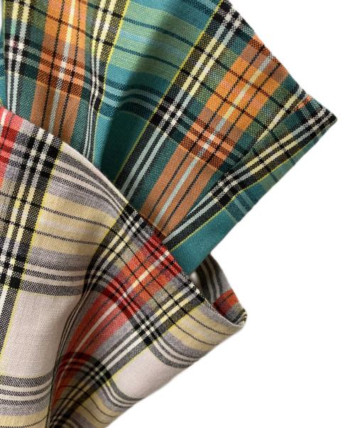 COMME des GARCONS HOMME PLUS（コムデギャルソンオムプリュス）COMME des GARCONS HOMME PLUS (コムデギャルソンオムプリュス) 14SS サマーウールタータンチェックアームカバードッキングレイヤードテーラードジャケット/PM-J076 グリーン サイズ:Ｍの古着・服飾アイテム