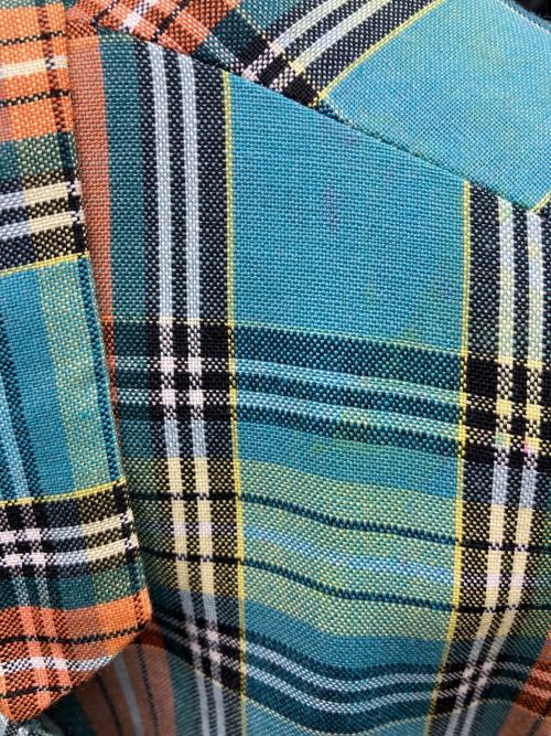 COMME des GARCONS HOMME PLUS（コムデギャルソンオムプリュス）COMME des GARCONS HOMME PLUS (コムデギャルソンオムプリュス) 14SS サマーウールタータンチェックアームカバードッキングレイヤードテーラードジャケット/PM-J076 グリーン サイズ:Ｍの古着・服飾アイテム