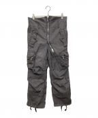 CABANE de ZUCCaカバンドズッカ）の古着「曲がりジップパラシュートパンツ」｜グレー