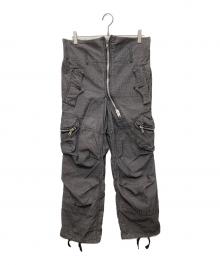 CABANE de ZUCCa（カバンドズッカ）の古着「曲がりジップパラシュートパンツ」｜グレー