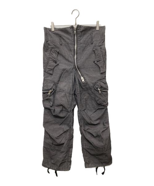 CABANE de ZUCCa（カバンドズッカ）CABANE de ZUCCa (カバンドズッカ) 曲がりジップパラシュートパンツ グレー サイズ:Sの古着・服飾アイテム