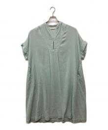 ne quittez pas（ヌキテパ）の古着「Double Gauze Big Shirts Dress」｜スカイブルー
