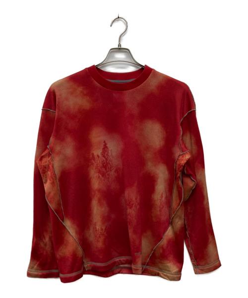 and wander（アンドワンダー）and wander (アンドワンダー) printedOctapullover レッド サイズ:Ｍの古着・服飾アイテム