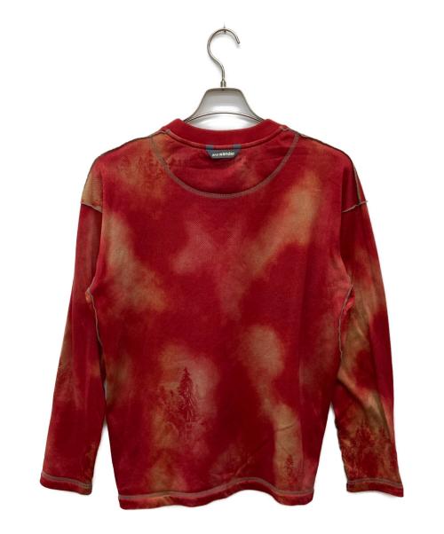 and wander（アンドワンダー）and wander (アンドワンダー) printedOctapullover レッド サイズ:Ｍの古着・服飾アイテム