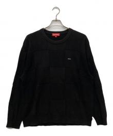 SUPREME（シュプリーム）の古着「Tonal Checkerboard Small Box Sweater」｜ブラック