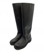 anukeアンヌーク）の古着「Ecoleather Long Boots」｜ブラック