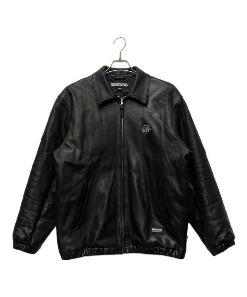 NEIGHBORHOOD（ネイバーフッド）NEIGHBORHOOD (ネイバーフッド) LEATHER ZIP WORK JACKET/232SZNH-JKM02 ブラック サイズ:Ｌの古着・服飾アイテム