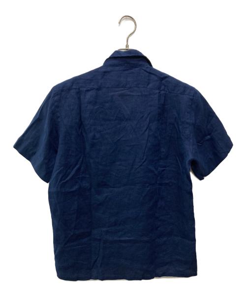 POLO RALPH LAUREN（ポロ・ラルフローレン）POLO RALPH LAUREN (ポロ・ラルフローレン) オープンカラーリネンシャツ ネイビー サイズ:Sの古着・服飾アイテム