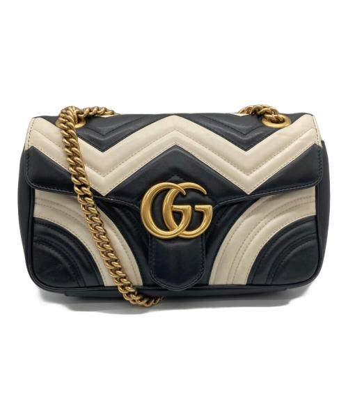 GUCCI（グッチ）GUCCI (グッチ) GG マーモントチェーンショルダーバッグ/448879 ブラックの古着・服飾アイテム