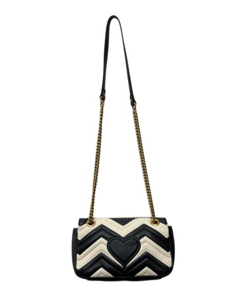 GUCCI（グッチ）GUCCI (グッチ) GG マーモントチェーンショルダーバッグ/448879 ブラックの古着・服飾アイテム