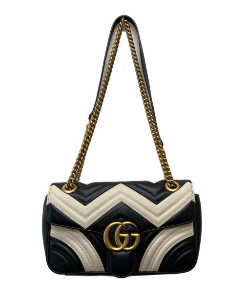 GUCCI（グッチ）GUCCI (グッチ) GG マーモントチェーンショルダーバッグ/448879 ブラックの古着・服飾アイテム