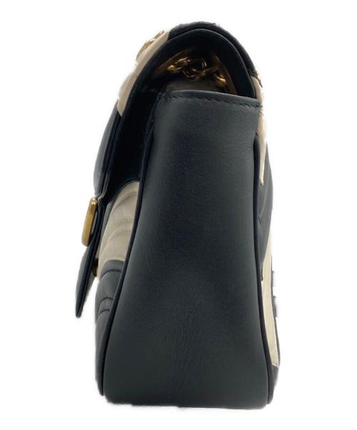 GUCCI（グッチ）GUCCI (グッチ) GG マーモントチェーンショルダーバッグ/448879 ブラックの古着・服飾アイテム