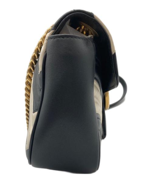 GUCCI（グッチ）GUCCI (グッチ) GG マーモントチェーンショルダーバッグ/448879 ブラックの古着・服飾アイテム