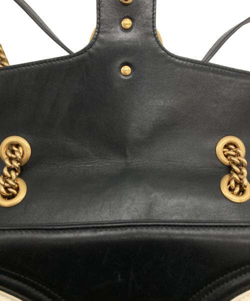 GUCCI（グッチ）GUCCI (グッチ) GG マーモントチェーンショルダーバッグ/448879 ブラックの古着・服飾アイテム