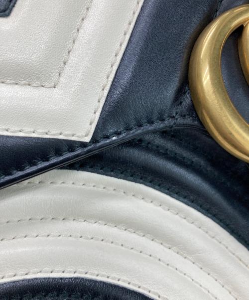 GUCCI（グッチ）GUCCI (グッチ) GG マーモントチェーンショルダーバッグ/448879 ブラックの古着・服飾アイテム