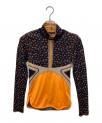 ）の古着「Floral Jacquard High Neck Knitted Top」｜ネイビー