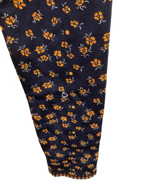 Mame Kurogouchi（マメクロゴウチ）mame kurogouchi (マメクロゴウチ) Floral Jacquard High Neck Knitted Top ネイビー サイズ:1の古着・服飾アイテム