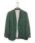 seya.（セヤ）の古着「ウールシルクコットンノーカラージャケット」｜グリーン